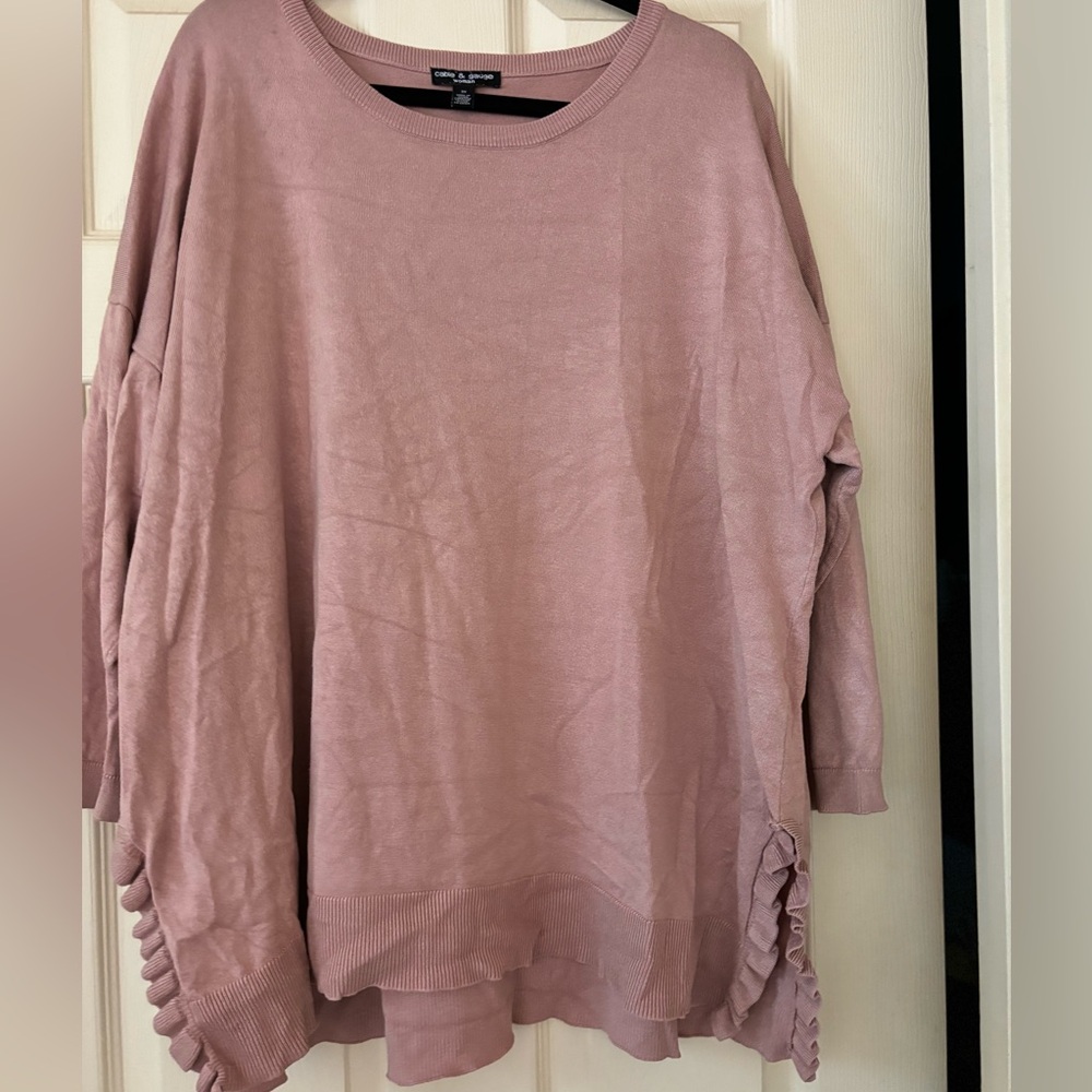 Cable and Gauge size 3x mauve sweater